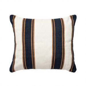Striped Cotton <b>Throw</b> <b>Pillow</b> Rectangle Minimalist Woven Envelope Closure Removable Washable Decorative Cushion Cover - Product Image 1