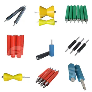 SWKS Polyurethane V-shaped cone roller steel pipe conveyor rubber roller labeling machine rubber roller
