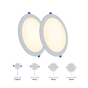 Großhandels preis 4 Zoll 6 Zoll Ultra dünne LED-Panel-Leuchte 3-18w Dimmbare LED Slim Einbau-Panel-Down lights