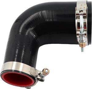 Ống Silicone 2 đến 3 inch khuỷu tay Coupler 90 độ 4 lớp giảm tốc chân dài 4 inch ống cho Turbo intake intercooler tản nhiệt - Product Image 2