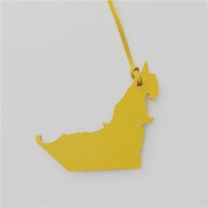 Colgante de Bolso de Cuero Sintético PU Duradero con Diseño de Mapa de Personajes de Estilo Lindo de Arabia, Qatar, Omán y Emiratos Árabes Unidos - Product Image 2