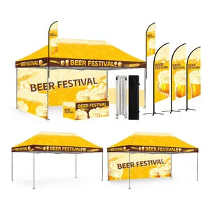 Waterproof 10x15 Custom Logo Frame Folding Aluminium Exhibition Tents Party Tents For Canopy Tent