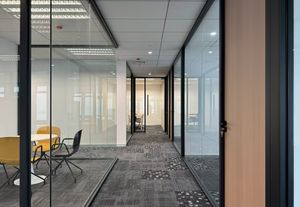 กรอบอลูมิเนียมผนัง<span class=keywords><strong>กั้น</strong></span>สำหรับสำนักงานแยกความสูงเต็ม<span class=keywords><strong>รูป</strong></span>แบบพร้อมกระ<span class=keywords><strong>จ</strong></span>กไม้สำหรับโรงพยาบาล - Product Image 3