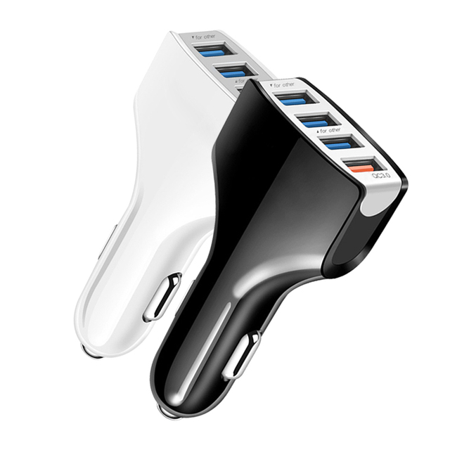 4USB QC 3.0 7A 30W Cargadores Chargeur Cargador Celular Rapido Cellular Oraimo Fast Charger Android Mobile Phone USB Car Charger