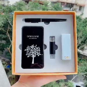 ชุดของขวัญบริษัทสุดหรู ปี <span class=keywords><strong>2021</strong></span> ประกอบด้วยพาวเวอร์แบงค์พร้อมไฟ LED สกรีนโลโก้ แฟลชไดรฟ์ USB และปากกา - Product Image 4