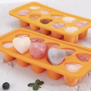 Bandeja de cubitos de hielo de silicona de 12 cavidades de grado alimenticio ecológico para el hogar, Mini cubitos de hielo, molde en forma de corazón, máquina para hacer hielo - Product Image 5