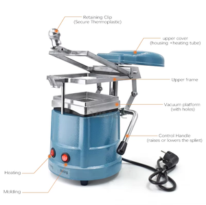 Équipement de laboratoire <span class=keywords><strong>Smiledent</strong></span> : Machine de thermoformage dentaire électrique, presse de thermoformage, machine de pressage de film dentaire en acier - Product Image 4