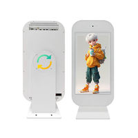 Écran tactile LCD 21,5 pouces, affichage publicitaire holographique 3D transparent, caméra Holobox, microphone, SDK activé pour les magasins de détail et les ascenseurs