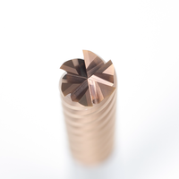 Série H 0.39 "carbure de haute dureté 10mm de diamètre 100mm de longueur fraise à bout plat 6 cannelures OEM ODM personnalisé pris en charge