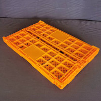 Panier de rangement pliable et empilable en plastique renforcé 600*400*220mm avec mailles ventilées pour fruits et légumes