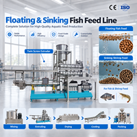 Ligne de production automatique complète d'aliments pour poissons flottants et coulants avec extrudeuse de granulés pour aliments aquatiques et équipement de traitement