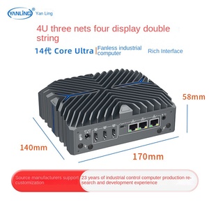 Mini PC industriel de 14e génération, sans ventilateur, Ultra <span class=keywords><strong>5</strong></span> 125u, mini PC de contrôle industriel embarqué, trois écrans - Product Image 3