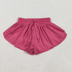 Pantalones Cortos Deportivos para Niñas, Color Sólido, Moda de Verano, Pantalones Cortos con Estampado de Mariposas, Cintura Elástica, Pantalones Cortos Fluidos para Yoga y Deportes - Product Image 4