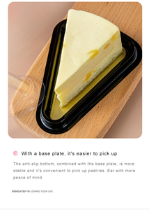 Colorful PET Material <strong>Cake</strong> <strong>Slice</strong> Container Transparent Triangle Plastic Box for <strong>Cake</strong> - Product Image 5