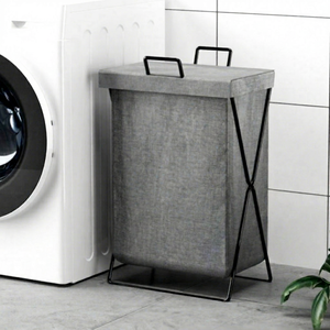 Modern Bathroom Laundry Basket With Non-Woven Fabric, Foldable and Easy to Clean - Product Image 1