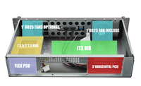 Harga grosir 2u Rackmount 250mm kedalaman Chassis Server Mini ITX Server Case