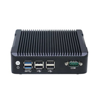 Mini PC J1900 NUC, Sistema Barebone, Computadora de Escritorio sin Ventilador con Doble RS232 y Doble LAN