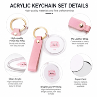 Nouveau design 2026 : Kit de fabrication de porte-clés DIY en acrylique rond de 35 mm avec coupe-papier manuel et 100 ensembles de fournitures pour porte-clés
