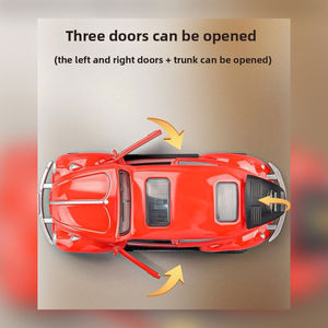 Modelo de Coche Clásico de Metal Fundido a Presión a Escala 1/36, con 3 Puertas que se Abren, Función de Retroceso, Vehículo Retro Clásico de Aleación, Juguetes de Coche Certificados - Product Image 6