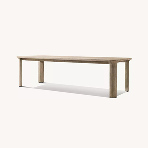 Ensemble de salle à manger en teck de style moderne pour l'extérieur, chaises et table durables pour jardin, patio, hôtel ou villa, parc - Product Image 6