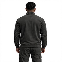 Survêtement cargo streetwear pour homme avec logo personnalisé, tissu de qualité supérieure, veste zippée, pantalon jogger, coupe classique, léger, printemps