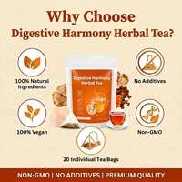 Tisane Naturelle Harmonie Digestive Marque Blanche : Thé aux Herbes d'Argousier et Crinière de Lion en Sachets Pyramidaux pour la Santé Gastrique