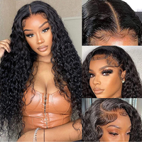 Cheveux vierges à prix abordable, ondulation naturelle # Perruque 4 Bob en cheveux humains brésiliens, Lace Front 13x4, bouclée courte et profonde, HD transparente, longue