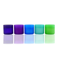 Custom Design 2oz Kinder sichere halb transparente bunt lackierte Glas Match Deckel Blume Grafik Designer geruchs sichere Gläser