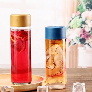 Impression de logo personnalisé Bouteille en verre transparente de qualité alimentaire pour <span class=keywords><strong>eau</strong></span> minérale, lait, jus, boisson Bouteille d'<span class=keywords><strong>eau</strong></span> potable en verre <span class=keywords><strong>Voss</strong></span> avec bouchon - Product Image 2