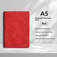 Carnet personnalisé en gros avec couverture en cuir PU épais de haute qualité, 100 feuilles, format A5, idéal pour les affaires