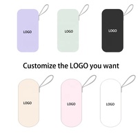Parapluie de protection solaire d'été personnalisé avec logo d'usine, mini parapluie de luxe pliable en 5 sections, anti-UV 6K, format capsule, avec boîte cadeau