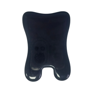 หินกัวซาแก้วสีดำธรรมชาติ รูปทรงเหรียญ สำหรับนวดหน้าและผิวกาย - Product Image 4