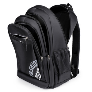 Laptop <b>Backpack</b> Men Large Capacity Water Resistant Business Travel Casual Solid Color With Laptop Compartment Shoulder <b>Straps</b> - Product Image 3
