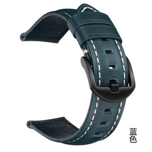 Bracelets de montre en <span class=keywords><strong>cuir</strong></span> véritable de luxe 18mm 20mm <span class=keywords><strong>22mm</strong></span> 24mm 26mm Couleurs <span class=keywords><strong>Cuir</strong></span> huilé ciré - Product Image 4