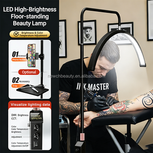 Lámpara de Belleza LED Portátil de 28 Pulgadas, Lámpara de Uñas con Soporte para Teléfono Móvil, Lámpara de Relleno para Extensiones de Pestañas, <span class=keywords><strong>Spa</strong></span> en Casa y Salón de Belleza - Product Image 3