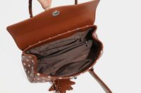 Bolso de Hombro Estilo Francés Retro con Puntos, para Mujer, con Solapa y Dos Correas, Diseño Exclusivo con Colores Contrastantes, Novedad 2026