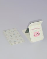 Miroir de maquillage de poche promotionnel rectangulaire rose pliable simple face compact et portable Winway