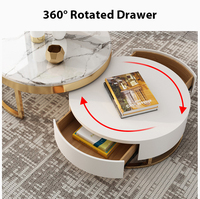 Table basse extensible, table basse relevable, ensemble de 2 tables basses pour salon