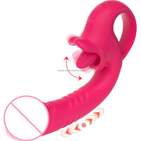 Vente en gros : Vibrateur à succion de langue, Vibrateur à poussée, Godemiché, Vibrateurs anaux, Jouets sexuels, Vibrateur lécheur de langue pour femmes