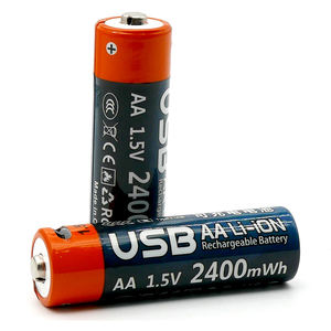 AA Recargable Tipo-C USB Batería de iones de litio portátil 1,5 V Alta capacidad 1480mWh Carga cíclica - Product Image 2