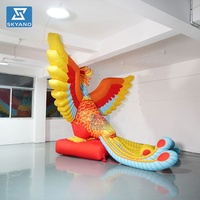 Modèle de phénix gonflable géant personnalisé, grande mascotte d'oiseau de dessin animé gonflable pour la publicité et la décoration d'événements en plein air