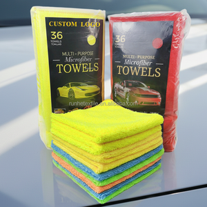 Chiffons microfibres multifonctions pour le nettoyage automobile, 300 GSM, 40 x 40 cm, absorbants, réutilisables, serviettes <span class=keywords><strong>de</strong></span> lavage auto - Product Image 1