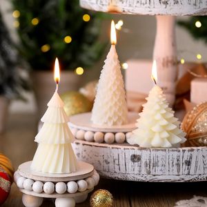 Bougie décorative de Noël en cire de soja pour aromathérapie, en forme de sapin de Noël - Product Image 3