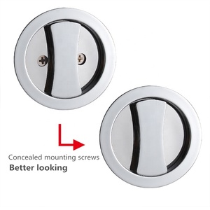 <span class=keywords><strong>Serrure</strong></span> de porte portable encastrée, accessoire dissimulé circulaire, à Double tour, pour ouverture coulissante - Product Image 5