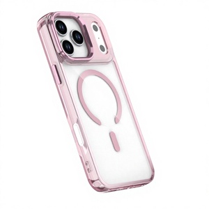 <span class=keywords><strong>Coque</strong></span> de protection magnétique transparente bicolore pour 17 Pro/Max avec support d'objectif - Product Image 1
