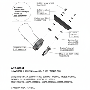 KAWASAKI Z 400 scudo termico a 2021 2019 per 20358 del sistema di scarico della motocicletta - Product Image 1
