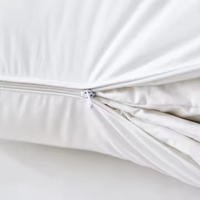 Oreiller de luxe 5 couches en duvet d'oie/canard avec housse en coton, soutien cervical réglable, vente en gros OEM ODM
