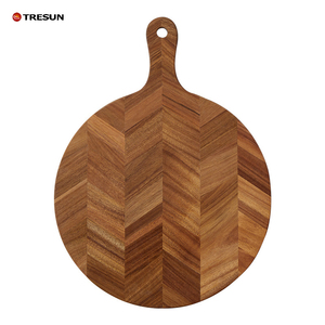 Tabla de Cortar Redonda Multiusos Personalizada al por Mayor, Grande, de Madera de Acacia con Nogal para Cocina - Product Image 1