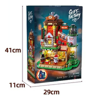 Bloques de Construcción de Edificios Modernos con Luces LED, Juguete de Plástico para Armar, Decoración, Regalo de Cumpleaños o Festividades para Adultos y Niños