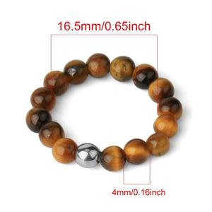 Delicado anillo de piedra Natural de 4mm para mujeres y hombres, anillo de dedo de piedras preciosas con cuentas elásticas hechas a mano, regalo de joyería - Product Image 2